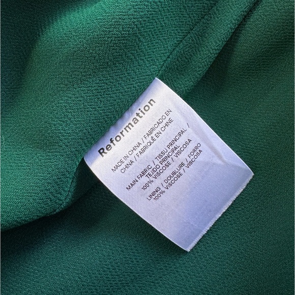 Reformation Juliette Dress Emerald Green - Picture 4 of 8
